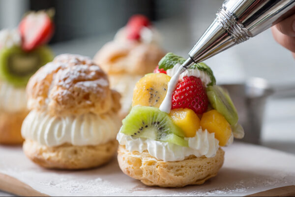 beautiful-cream-puffs-being-filled-with-whipped-cr
