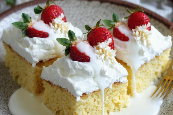a-slice-of-tres-leches-cake-on-a-plate-with-milk-i