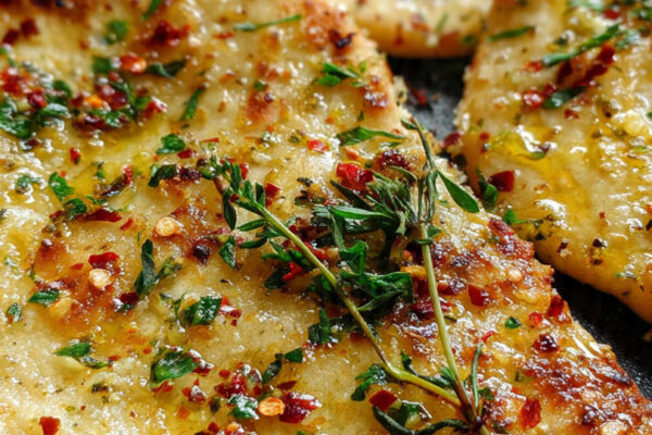 a-garlic-cheesy-flatbread-cooking-on-a-pan-until-g